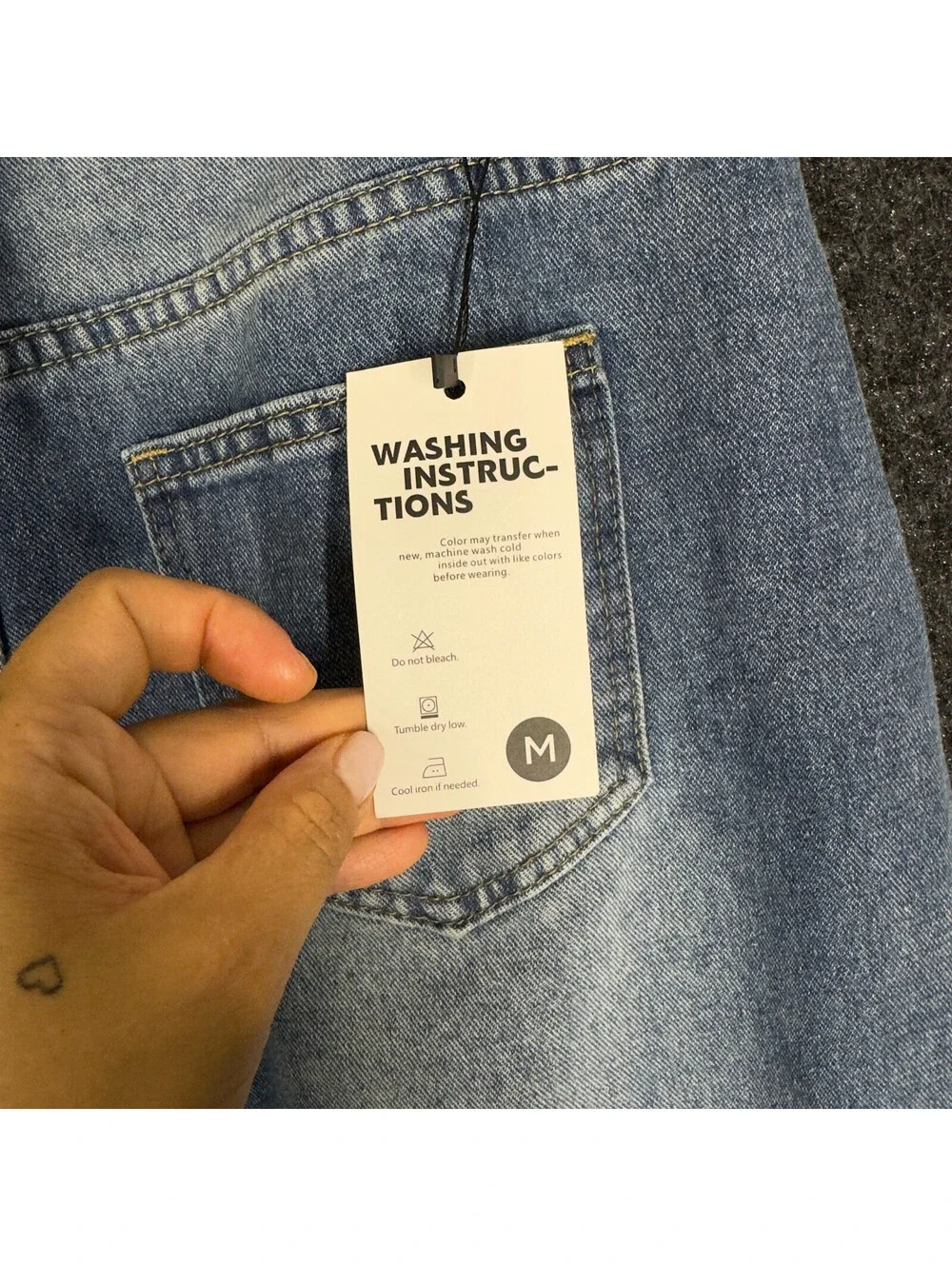 New Emmiol Jeans Women M Medium Blue Denim Medium Wash High Rise Wide Leg